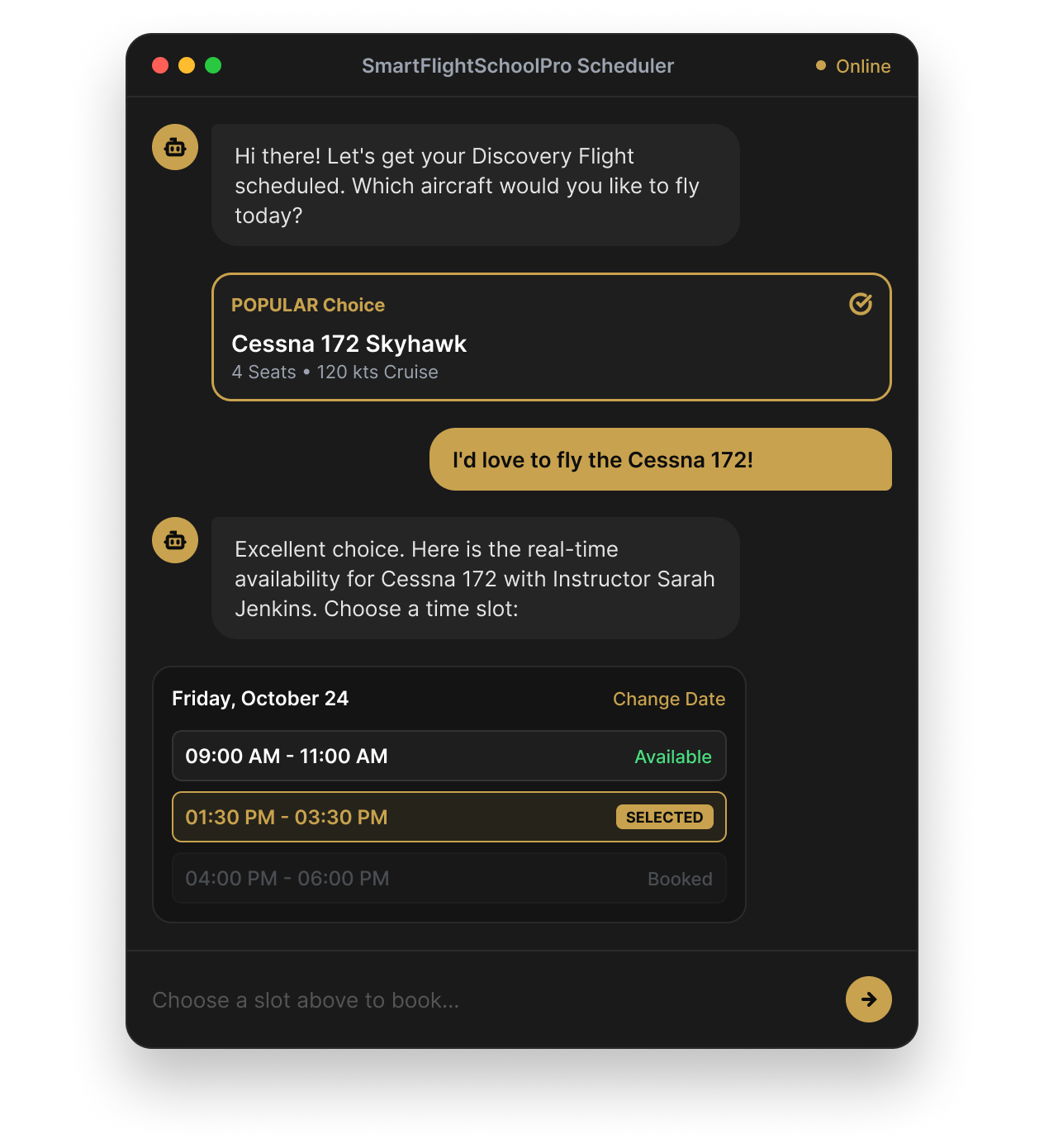 SmartFlightSchoolPro Flight Booking widget